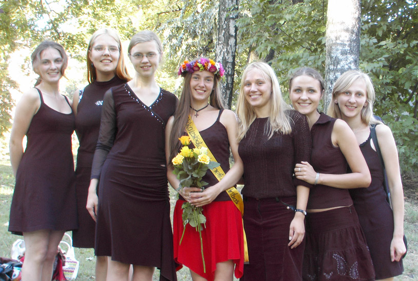 the bride and bridesmaids