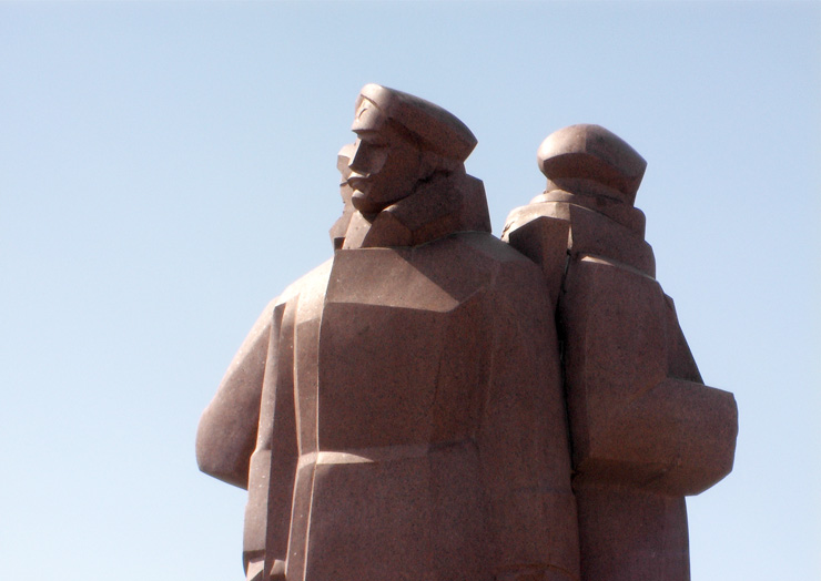 statue from the front of the museum