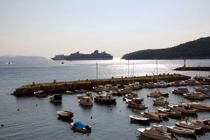 cruise ships in the harbor