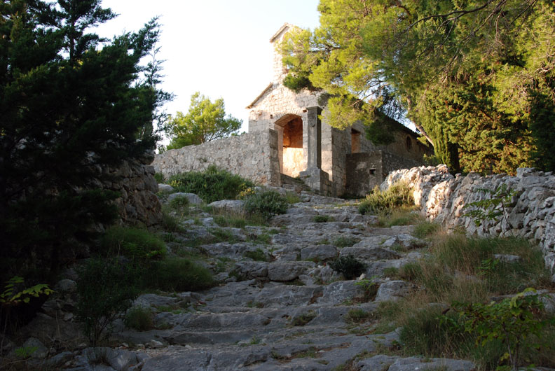 a church on the way down the hill