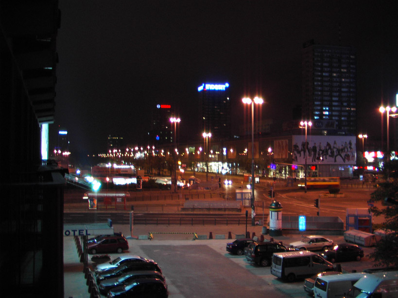 warsaw at night