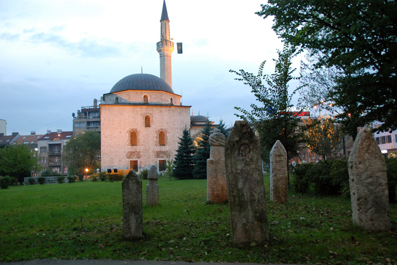 the yard in front of a Mosque