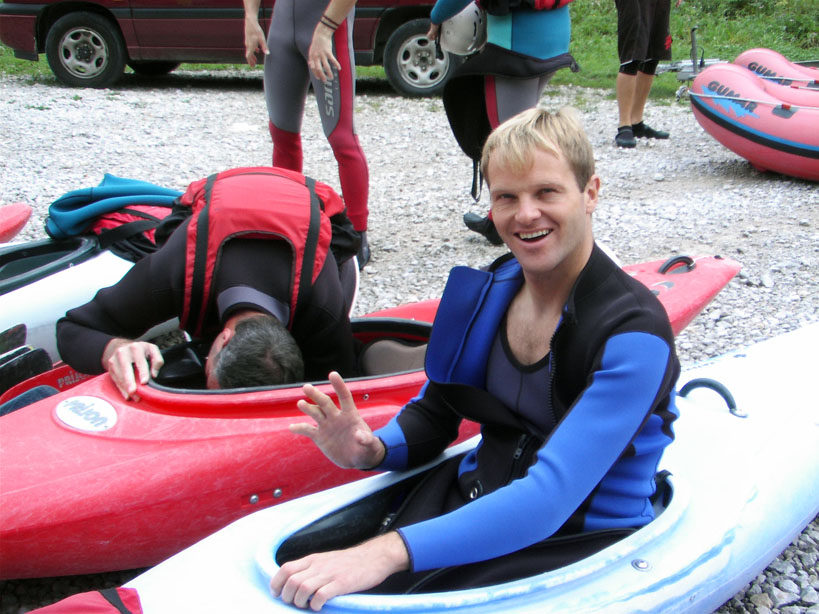 adrian in his kayak